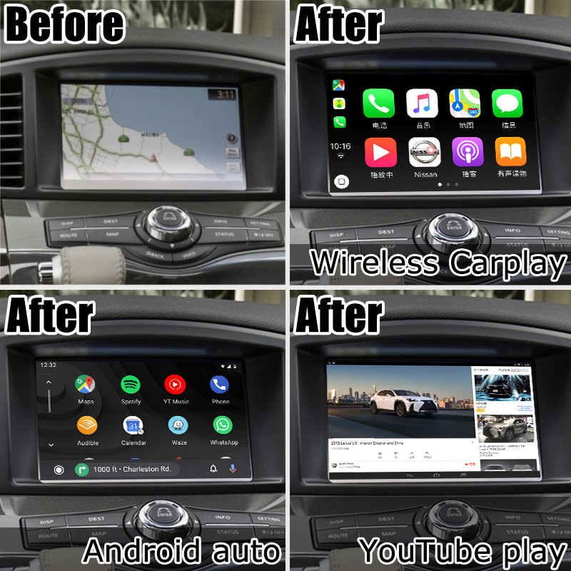 Nissan Elgrand Quest E52 Android 13 video interface Box carplay android auto module 8+128