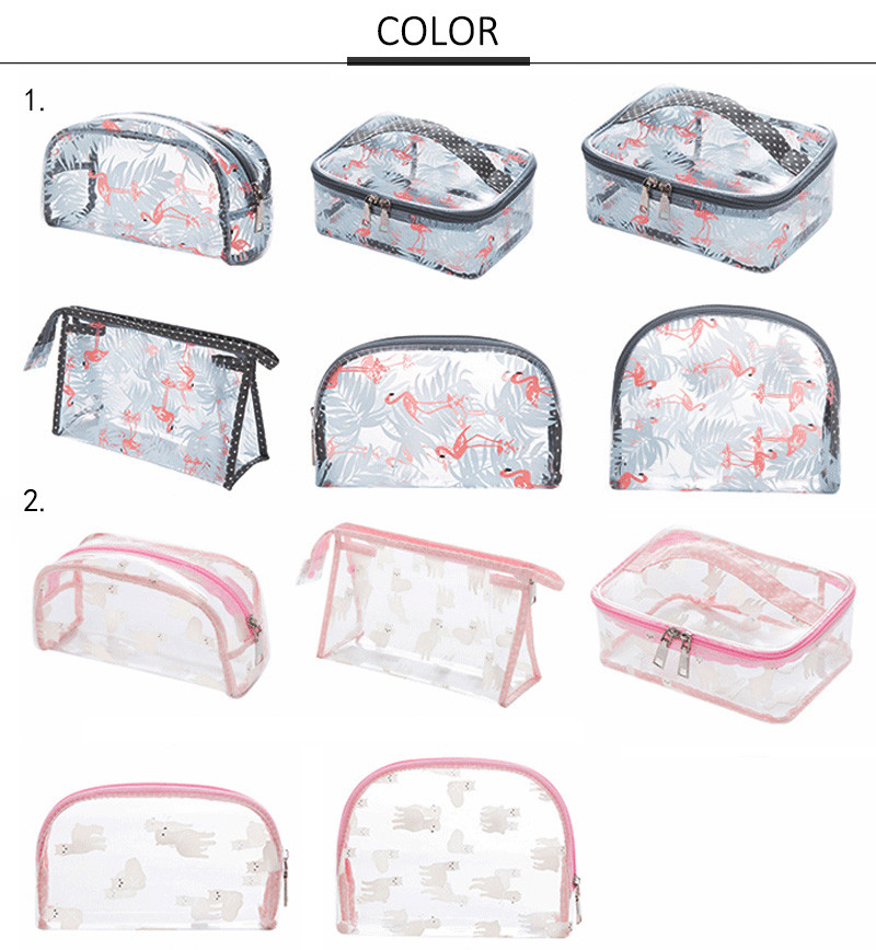 Water Resistant Tansparent Toiletry Bag Sets Custom Logo