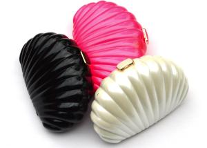 China Pink Shelled Clutch Bag Casual And Fashion Shell Shaped For Ladies wholesale