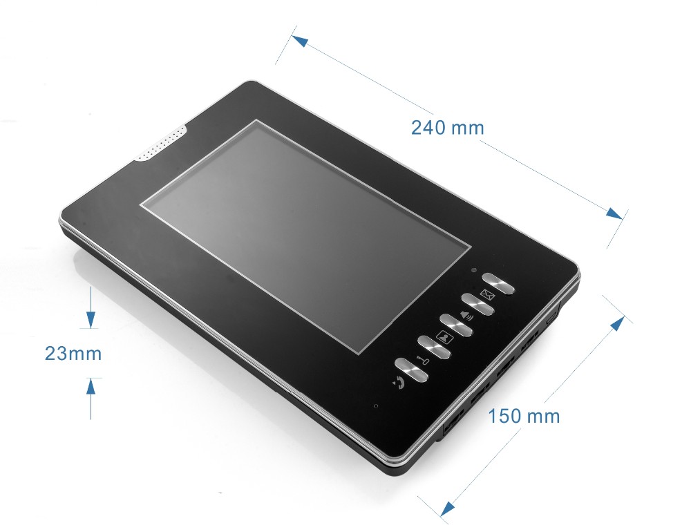 CK-104 @video door bell for apartment 7 inch color screen and Intercom Video Door Phone for multi-apartment