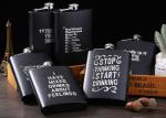 Matte Black Kitchen Household Items 8oz Stainless Steel Hip Flask