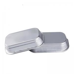China 320ml Aluminum Foil Food Containers Airplane Airline Aluminum Casserole Pan With Lid on sale