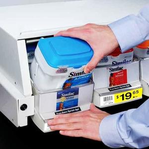 China Effortlessly Dispense Infant Formula with Our Tilting Push Lever Shelf Pusher wholesale