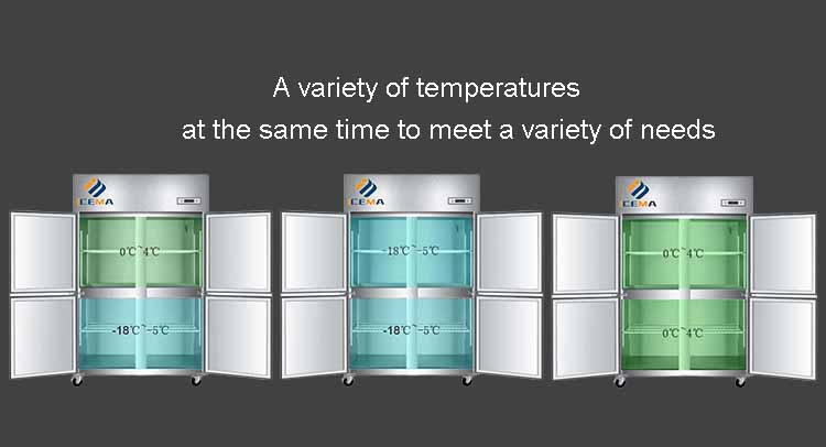 797L Upright Refrigerator Freezer Commercial Frost Free Smart Low Temperature For Restaurant