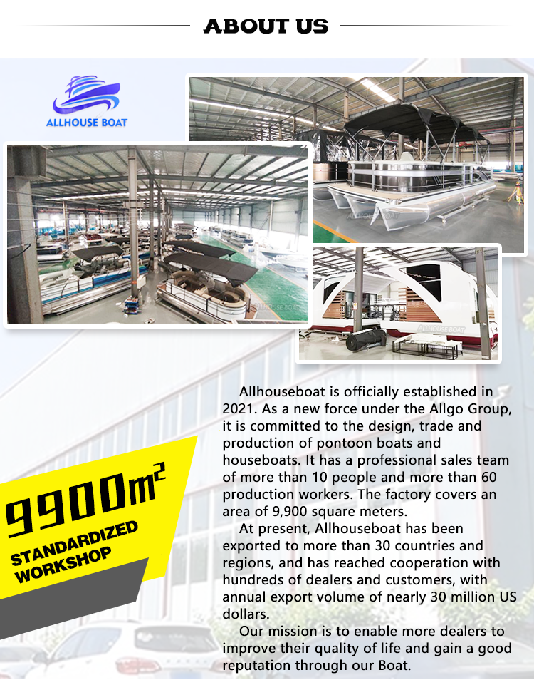 Water Sunbathing Aluminum Boat House 16 People With Kitchen Bathroom Bedroom