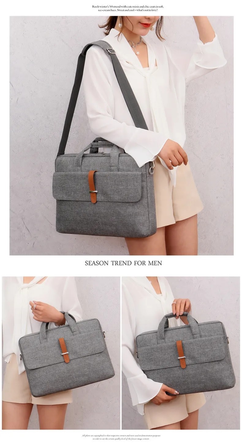 Female Computer Laptop Bag 13.3 - 15.6 Inch Washable Oxford Customized Logo