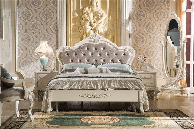 Classic Style Dubai Hotel Bed Luxury 9011