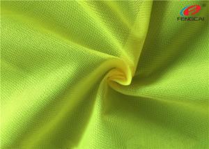China Bright Yellow 100% Polyester Fluorescent Material Fabric For Garment wholesale