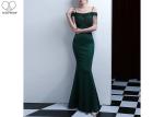 Sling Sexy Burgundy Mermaid Style Prom Dress Off Shoulder Short Sleeve Tassels