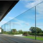 Morden Glass Railing 8+8mm Laminated Tempered Glass Aluminum U Channel Glass