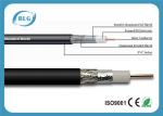 HDTV Camera Black Satellite Coax Cable With Aluminum Tape Outer Conductor