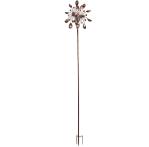 Bronze Color Steel 75 Inch Led Solar Wind Spinner Light