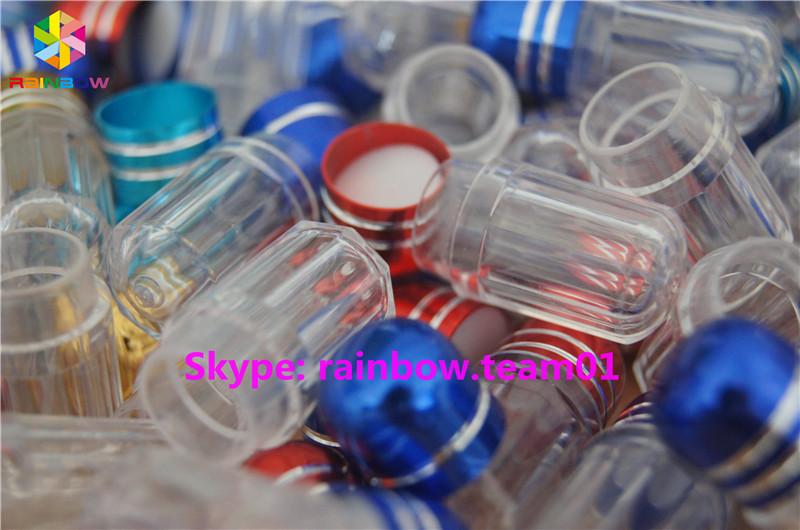 Pill packaging capsule contianer with metal cap sex pill packaging capsule bottle with printed cap sex capsule packaging