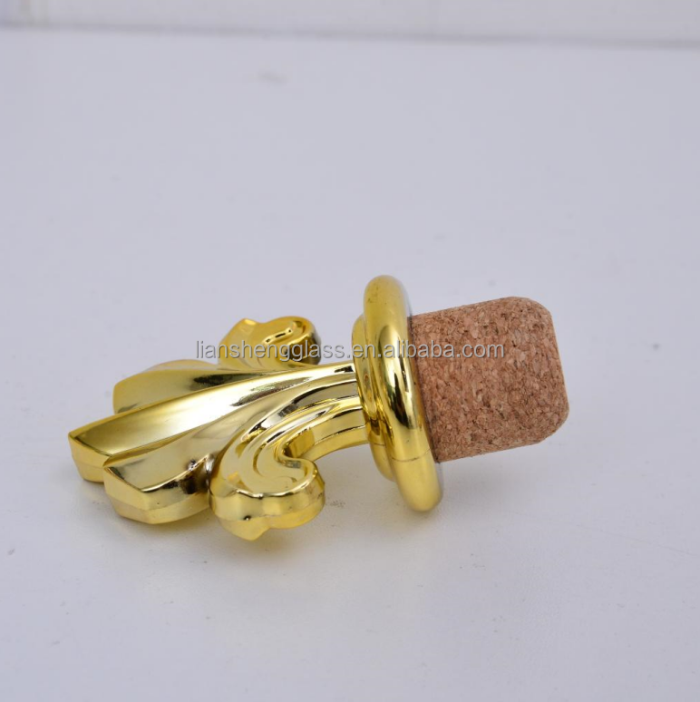 Flower Shape Cork Bottle Stopper For Non Spill Wine And Whisky Bottles Creative