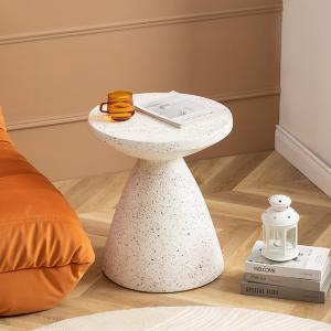 China Round White Stone Cafe Table For Apartment Customizable wholesale