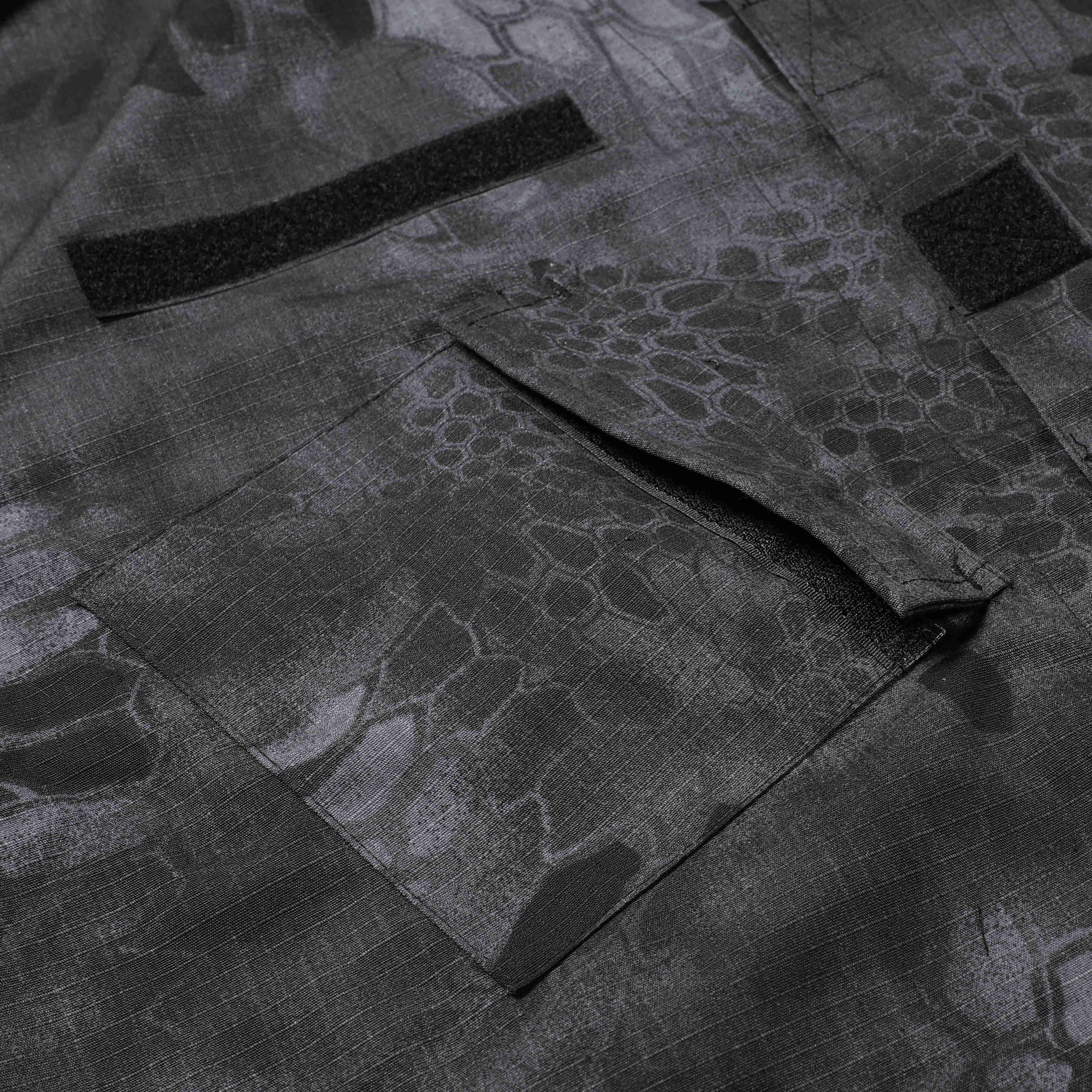 ACU Black Python Suit Plaid Fabric Army Combat Military Garments Suit