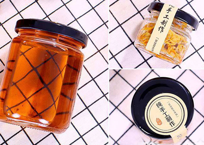 Seasoning Pickle Empty Sealable Glass Jars Round Shape Transparent Color