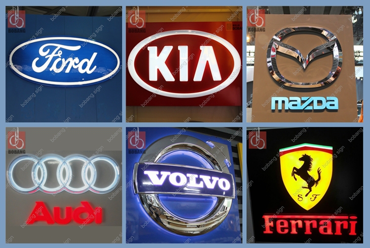 outdoor waterproof Buick 4S shop custom car logo / custom car emblem / LED backlit chrome car logo
