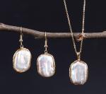 Natural Baroque Pearl necklace natural metallic baroque pearl necklace special