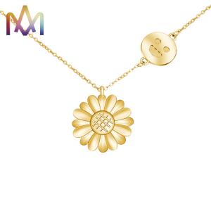 China 50CM Chain Smile Face Sunflower Necklace Choker wholesale