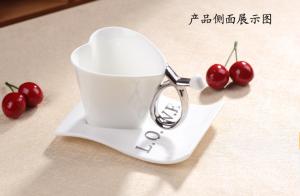 China heart shape style coffee mug wholesale