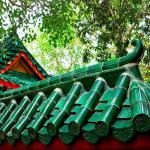 Dark Green Asian Style Roof Tiles Perfect for Antique Building Materials in
