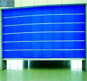 China Blue 1.2mm Curtain 0.25KW Fireproof Garage Door wholesale