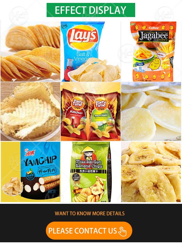 Full Automatic Potato Chips Making Machine Frozen French Fries Machinery