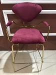 Flannel Fabric 77cm 116cm Wrought Iron Bar Chair