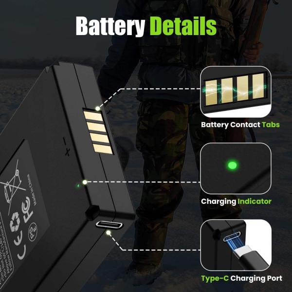 10000mAh Rechargeable Battery Pack, Replacement Lithium Battery Compatible for GardePro Trail Camera E6P, E8P, E8PWF, E6PCF, X60P and X60PMB (NOT FIT
