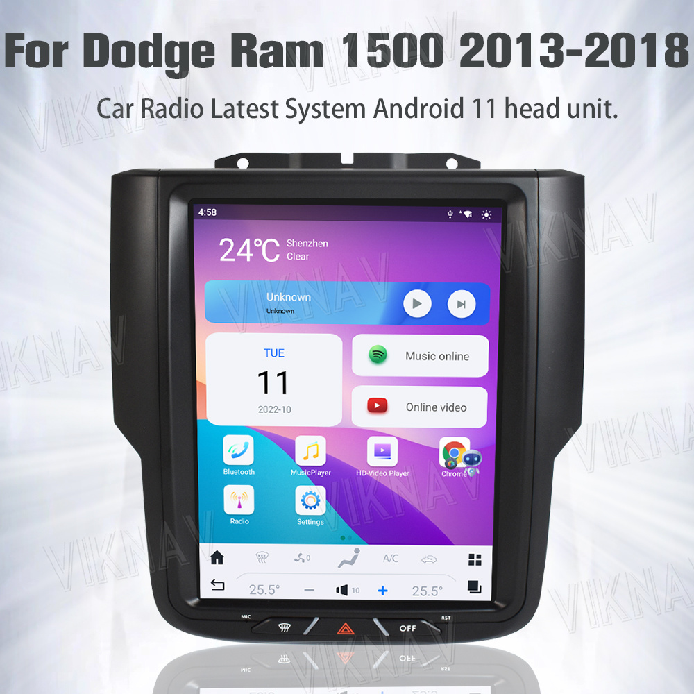 8 Core 10.4'' Android Car Radio Player For Dodge Ram 1500 2013 - 2018