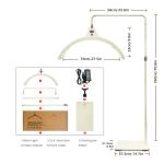 60w Aluminum Tattoo Moon Usb Charging Led Lash Light 360° Rotating Lamp Head For