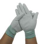 White Cleanroom Antistatic Nylon ESD PU Palm Gloves