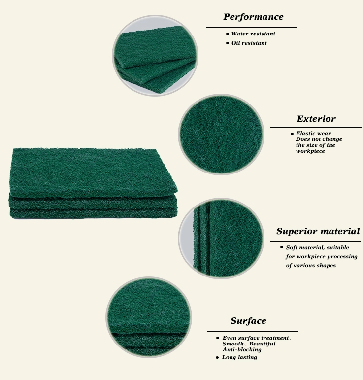 Rectangle Cleaning Scouring Pad Surface Refine Household Cleaning Sponge