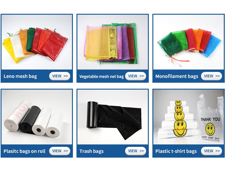 Drawstring Mesh Firewood Bags for Agricultural Produce and Vegetables Sealing Handle