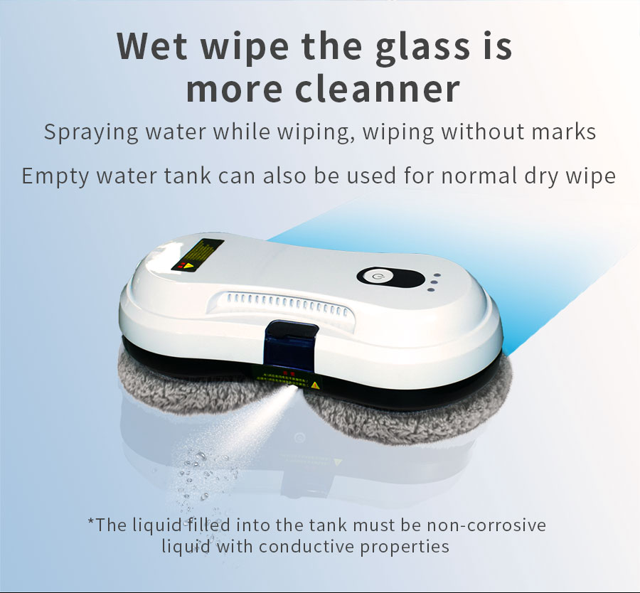 Water Tank Robot Window Cleaner Vacuum Spray Robot Cleaning Machine Infrared Navigation