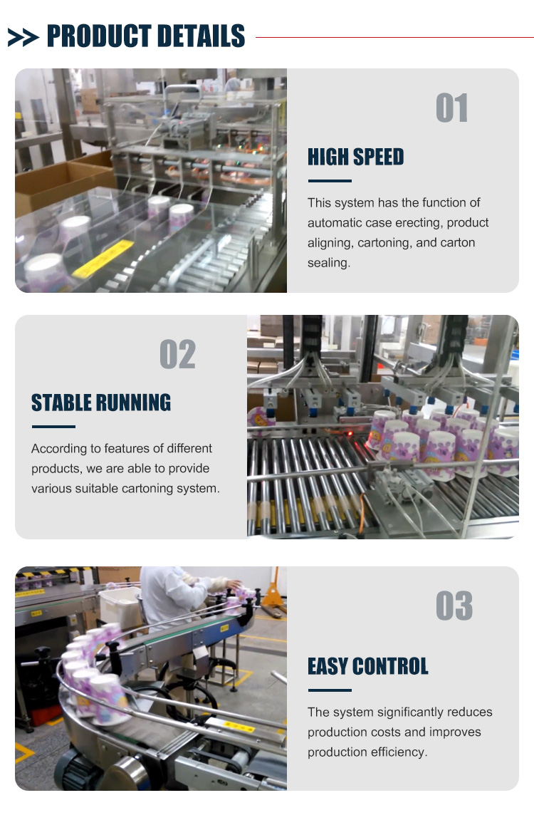 High Speed Stable Running Multi-Function Cookies Automatic Carton Box Packing Machine