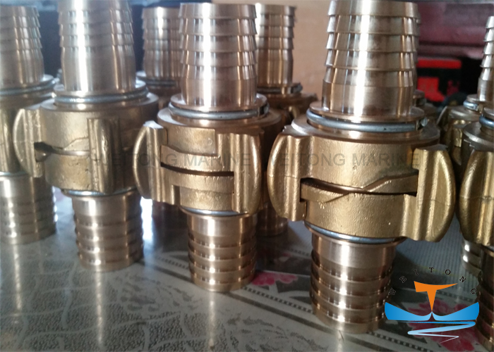 Nakajima Type Brass Fire Hose Coupling , Aluminum Hydraulic Hose Fittings Sand Blast Surface