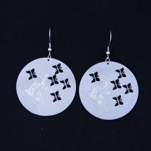China Fashion High Quality Ladies Women Girls Stainless Steel Earrings LEF24 wholesale