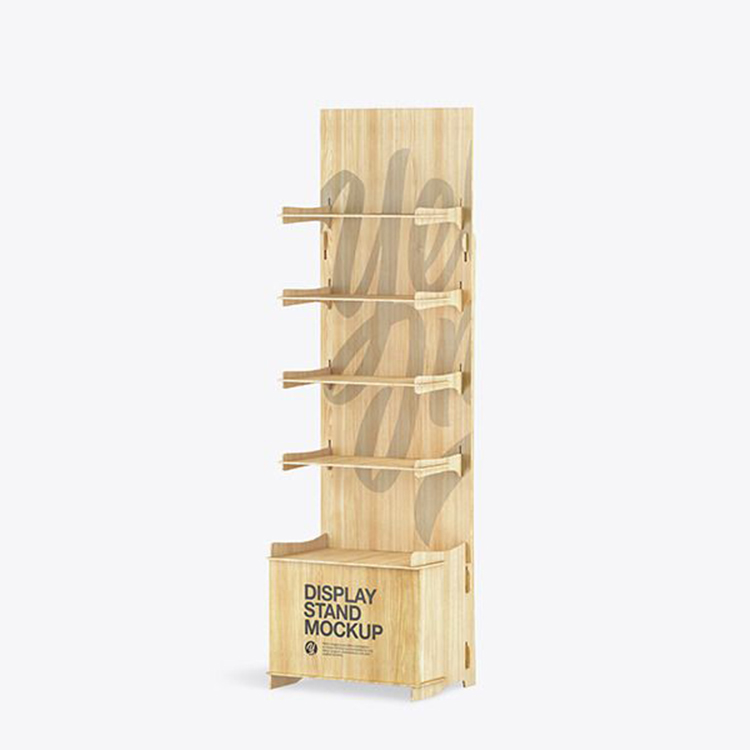Moisturizing Cream Wooden Display Shelf Unit Plywood Skin Care Product Display Stand