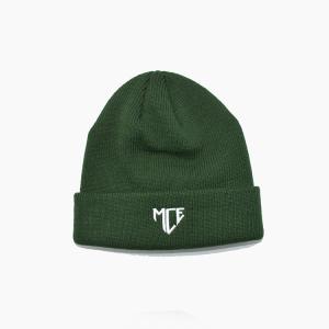 China OEM Unique Green Knit Beanie Hats With Embroidery Pattern wholesale