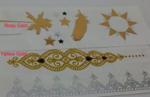 China Rosy gold, yellow gold metallic tattoo wholesale