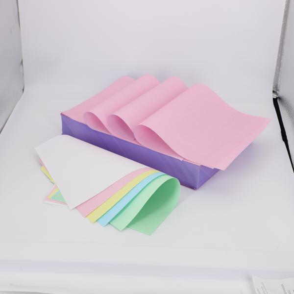 60gsm CFB CF NCR Paper For Laser Printers White Pink Yellow Carbonless Paper 65