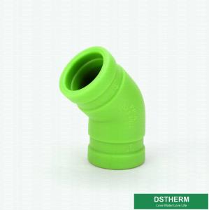 China Energy Efficient Welding Ppr Pipe Accessories PN 20 Pressure Rating 45 Degree Elbow wholesale