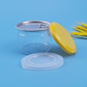 China Food Grade 300ml PET Honey Tin Plastic Food Cans wholesale