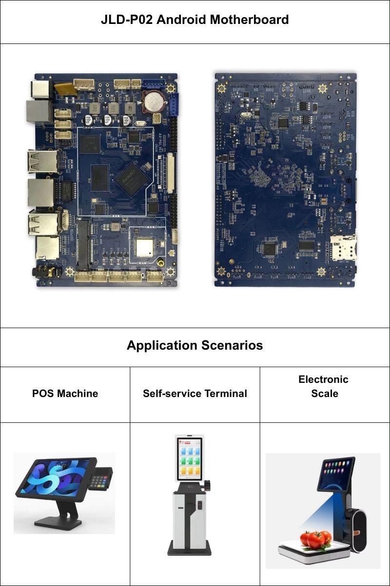 JLD-P02 Embedded Board For POS Machine Support For Dual EDP And Dual MIPI Motherboard