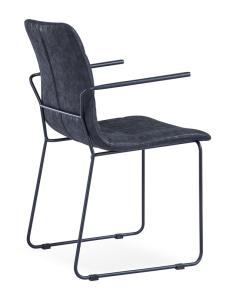 China Relax Armrest Painted PU High Back Dining Chair wholesale