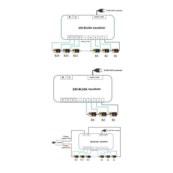 Active Equalizer 24s 48s 10a Balancer Lifepo4 16s BMS With 4.3inch LCD Screen