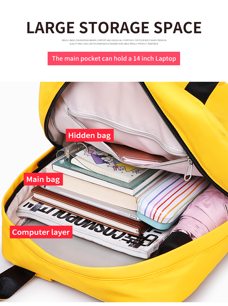 Wholesale customized Backpack School Bag High Quality Waterproof Nylon Kids School Bag Mochila