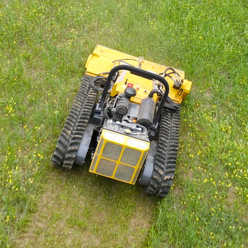 ISO All Terrain Electric Remote Control Lawn Mower Yanmar Engine Hydraulic Platform